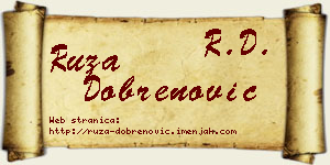Ruža Dobrenović vizit kartica